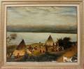 010008 L KERR OIL ON CANVAS INDIAN ENCAMPMENT 1906