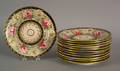 Set of 12 porcelain luncheon plates probably Continental ca 1830