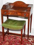 MAHOGANY  SATINWOOD INLAY CARLTON STYLE DESK