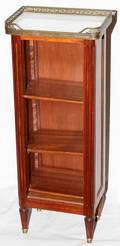 FRENCH MAHOGANY BOOKCASE WMARBLE TOP C 1880