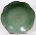 JAPANESE CELADON CRACKLE WARE LOTUS CHARGER