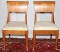 BIEDERMEIER STYLE CHERRY SIDE CHAIRS PAIR