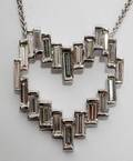 112064 574 CT BAGUETTE DIAMOND HEART PENDANT