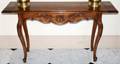 062093 FRENCH PROVINCIAL STYLE OAK DROP LEAF CONSOLES