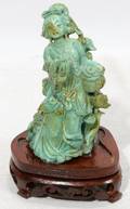 061105 CHINESE TURQUOISE CARVING 19TH C H 4