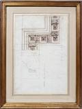 112092 INK AND PENCIL ON PAPER ARCHITECTURAL DRAWINGS