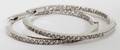 111166 14KT GOLD  DIAMOND HOOP EARRINGS PAIR