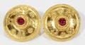 111165 22KT GOLD  RUBY EARRINGS PAIR