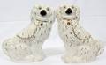 ENGLISH STAFFORDSHIRE DOGS PAIR H 10 12