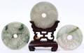 CHINESE CARVED JADE DISKS 3 PCS DIA 2