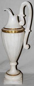 091169 ALABASTER PEDESTAL H 30  EWER H 22
