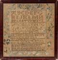 091140 ALPHABET SAMPLER BY ANNA BURKE 1810 17 34