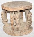090079 AFRICAN WOOD STOOL H 115 L 1175