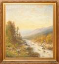 082065 WALTER GRIFFIN OIL ON CANVAS 30 X 25 RAPIDS