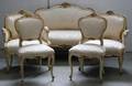 072089 FRENCH PARLOR SET SETTEE  4 CHAIRS
