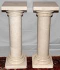 112155 MARBLE PEDESTALS PAIR 40 12 L 14 D 14