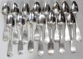 111240 AMERICAN COIN SILVER TEASPOONS 15 LUSCOMB