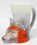 110128 ROYAL BAYREUTH PORCELAIN FOX HEAD CREAMER