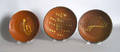 Three redware pie plates