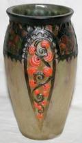 102151 ARGY ROSSEAU MOLDED ART GLASS VASE H 7