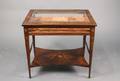 English Rosewood Marquetry Inlaid Vitrine Table