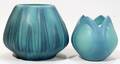 VAN BRIGGLE POTTERY VASES MID 20TH C TWO