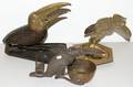 091202 BRASS FIGURAL CIGAR CUTTERS 3 EARLY 20TH C