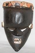 090085 AFRICAN POLYCHROME  WOOD MASK H 11 W 75