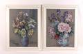 Pair of Framed Floral Pastels by J Brov