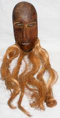 090082 AFRICAN CARVED WOOD MASK H 23