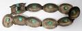 081136 AMERICAN INDIAN SILVER  TURQUOISE CONCHO BELT