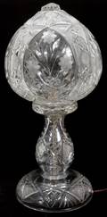 070135 CUT GLASS TABLE LAMP C 1900 H 21 DIA 9 12