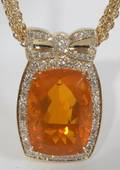062150 2960 CT MEXICAN OPAL  DIAMOND NECKLACE