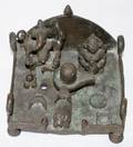 061228 HINDU BRONZE FIGURAL GROUP 5 X 4 12