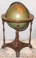 061190 TERRESTRIAL GLOBE ON CARVED KITTINGER STAND
