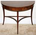 ENGLISH STYLE WALNUT DEMILUNE TABLE