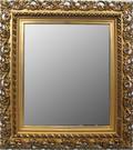 GILT WOOD  GESSO MIRROR H 43 W 38