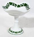 081190 MEISSEN PORCELAIN COMPOTE H 6 DIA 6 GREEN