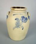 Stoneware crock attributed to Wm Moyer 19th c