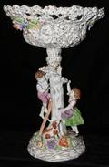 081195 GERMAN PORCELAIN CENTERPIECE COMPOTE H 17