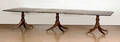 Federal style mahogany 3pedestal dining table 19th c