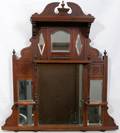 070157 EASTLAKE WALNUT MANTLE MIRROR C 1890 H 46