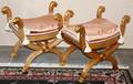062185 BAKER COLLECTORS EDITION GILT BENCHES PAIR