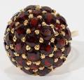 111312 DOME GARNET CLUSTER RING