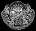 110217 AMERICAN CUT GLASS BOWL H 4 DIA 10