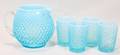 110205 FENTON BLUE GLASS LEMONADE SET FIVE PIECES