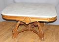 VICTORIAN WALNUT COCKTAIL TABLE WITH MARBLE TOP