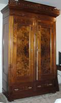 ANTIQUE WALNUT WARDROBE C 1890 H 96 W 55