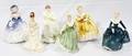 ROYAL DOULTON FIGURAL GROUP SIX H 7 12  8