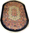 091267 ANTIQUE CHINESE OVAL RUG 6 0 X 3 5